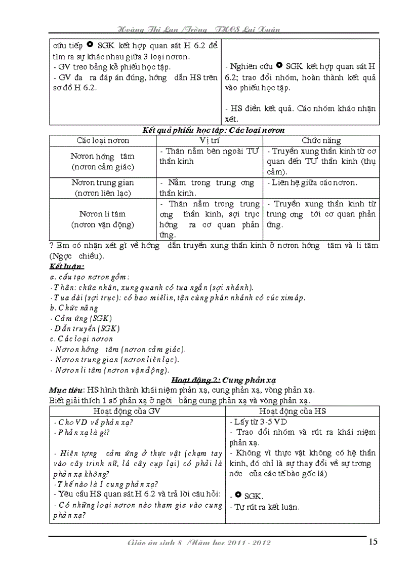 image for page Giao an sinh 8 chuan NHAT Bai du thi