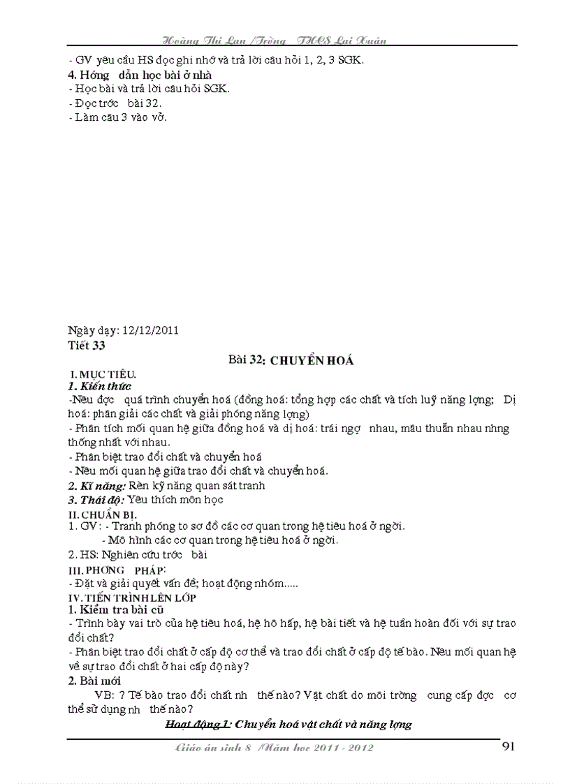 image for page Giao an sinh 8 chuan NHAT Bai du thi