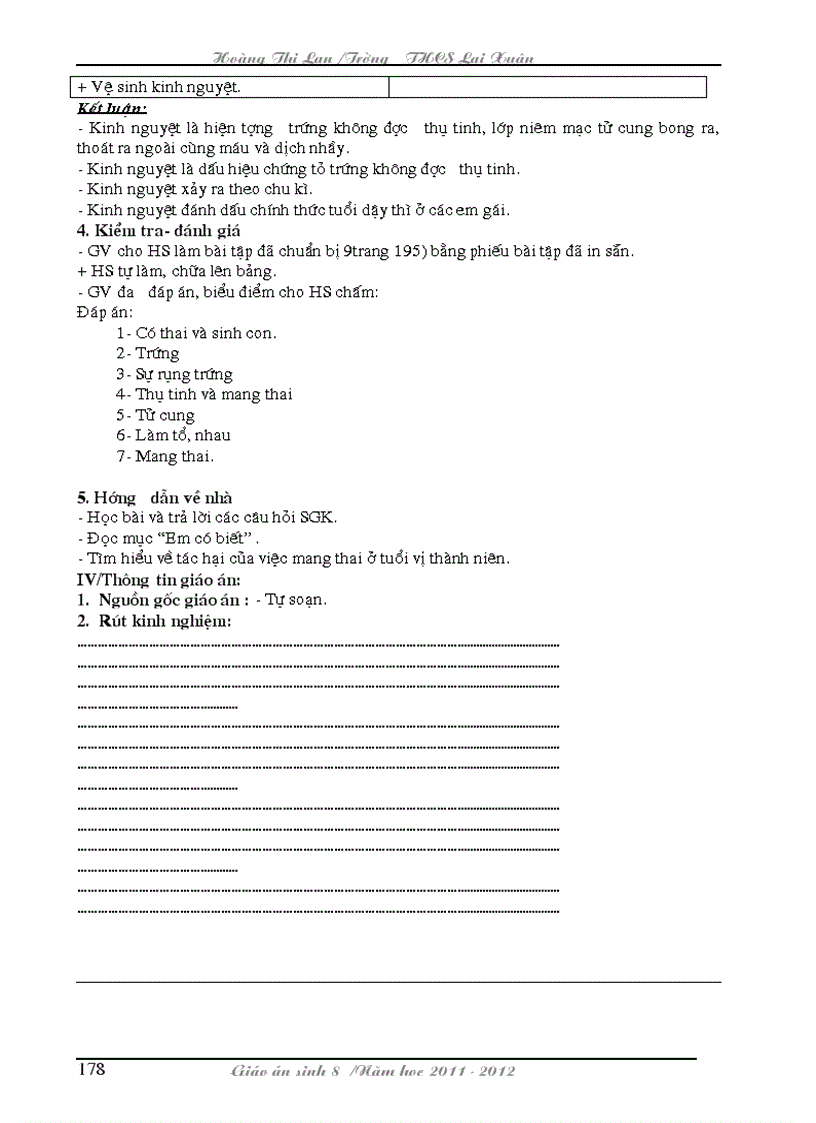 image for page Giao an sinh 8 chuan NHAT Bai du thi