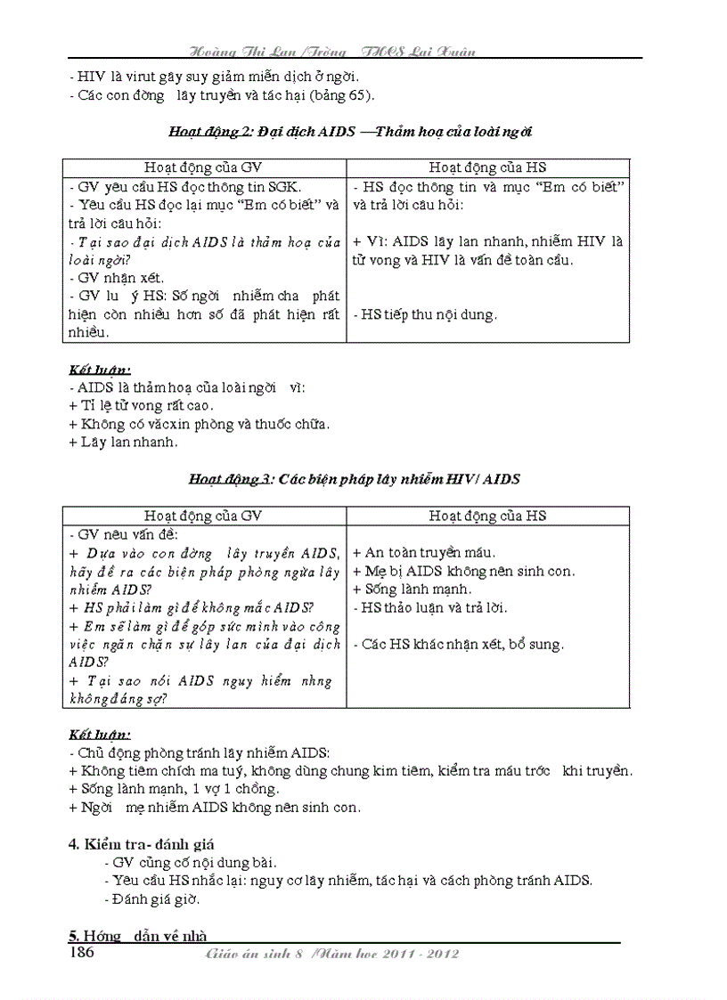 image for page Giao an sinh 8 chuan NHAT Bai du thi