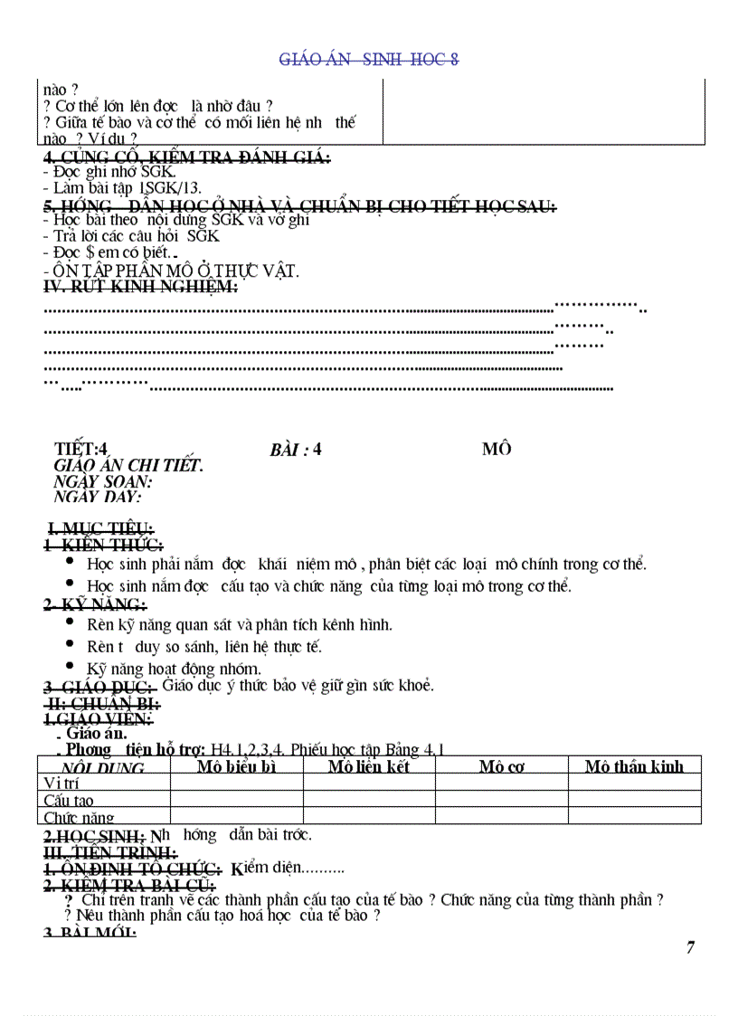 image for page GIÁO ÁN SINH 8 HK I đang sử dụng tốt