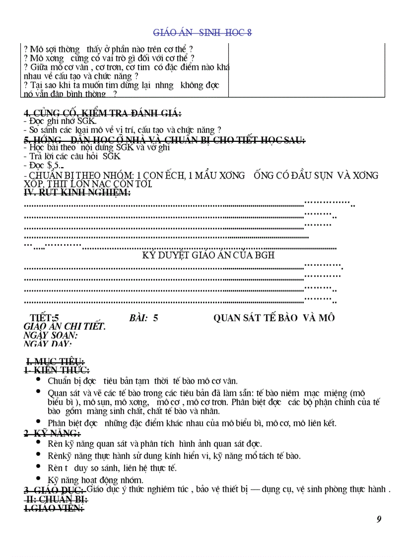 image for page GIÁO ÁN SINH 8 HK I đang sử dụng tốt