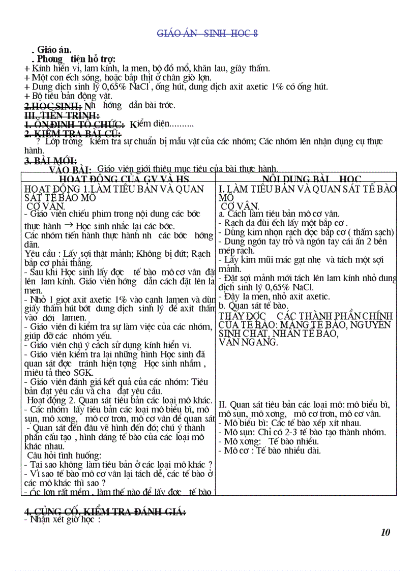 image for page GIÁO ÁN SINH 8 HK I đang sử dụng tốt