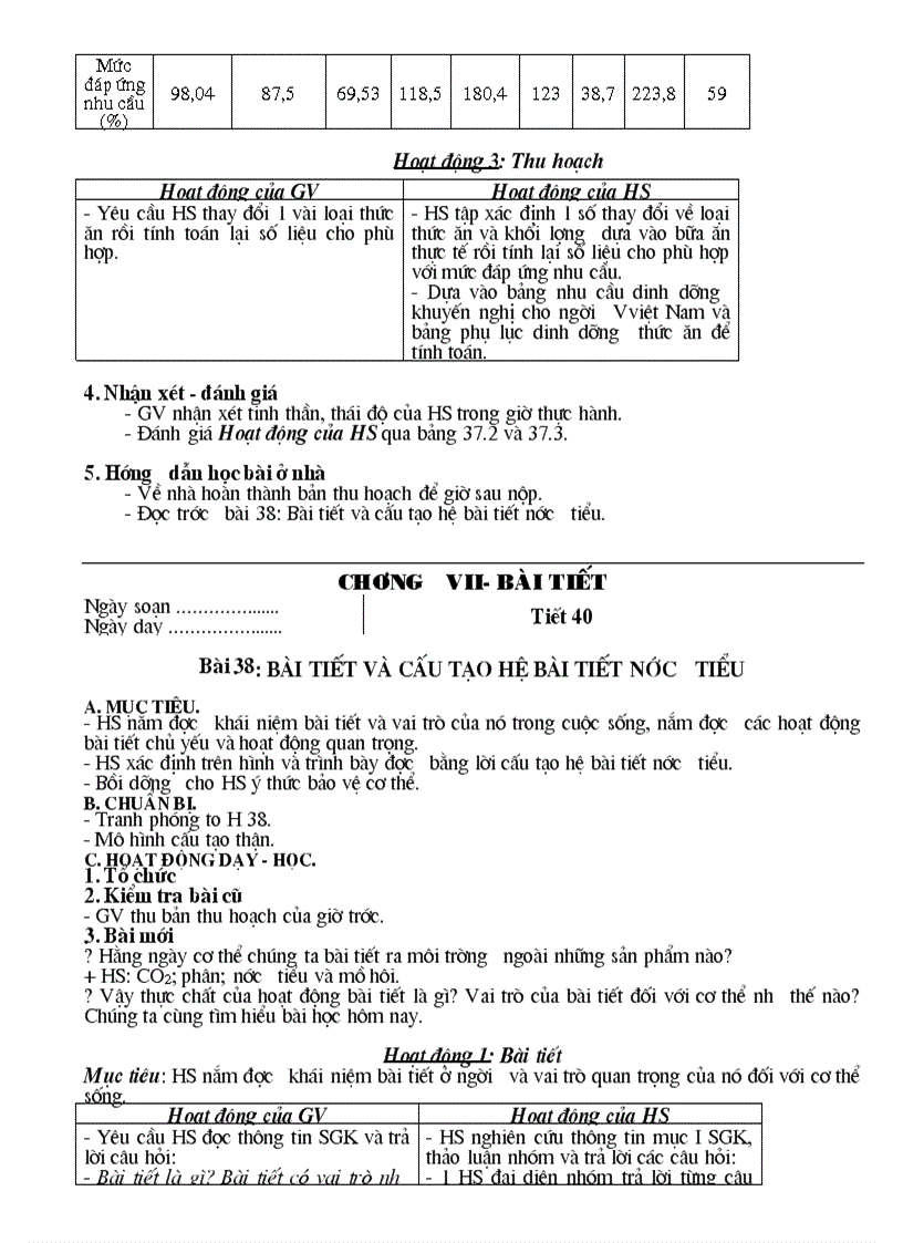 image for page Giáo án sinh 8 HK2 rất hay