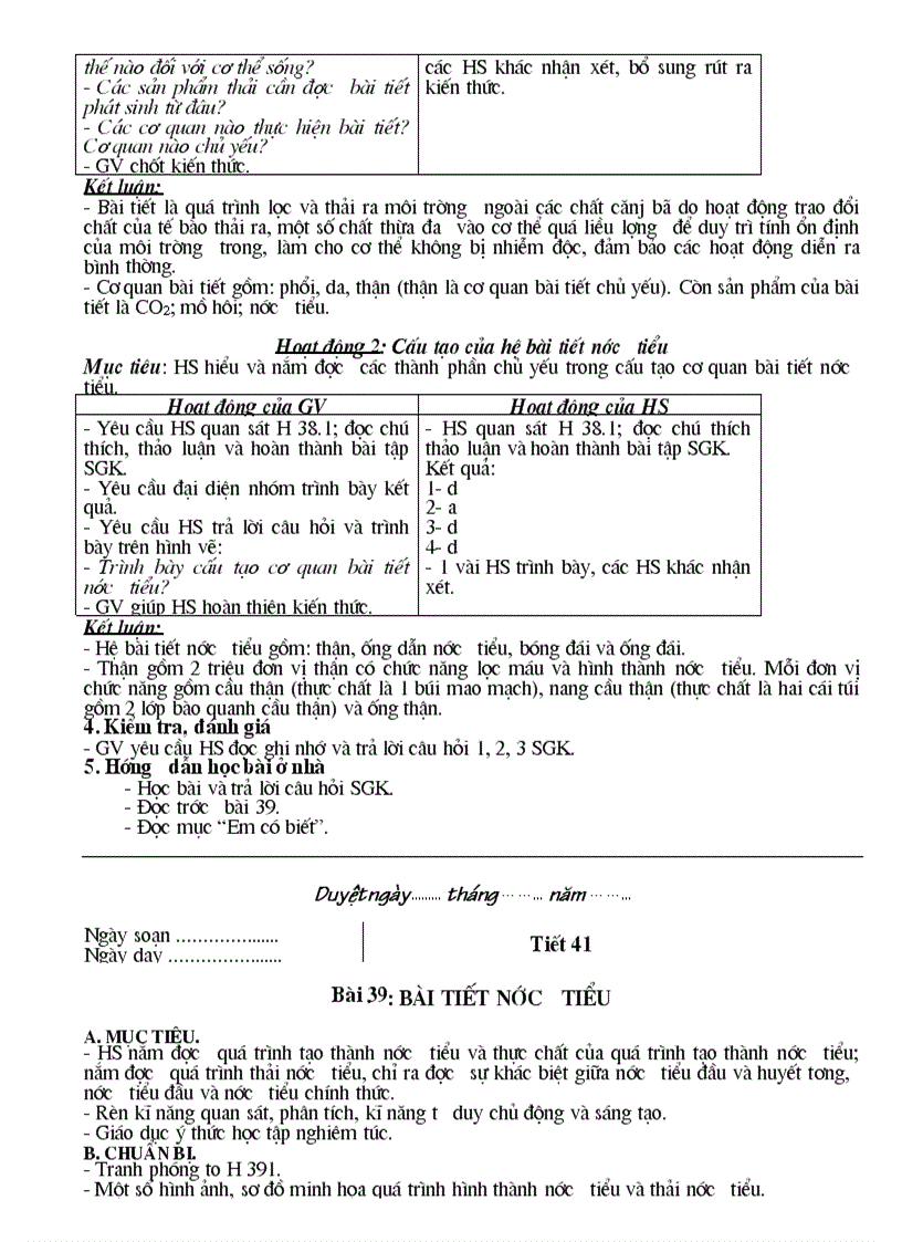 image for page Giáo án sinh 8 HK2 rất hay