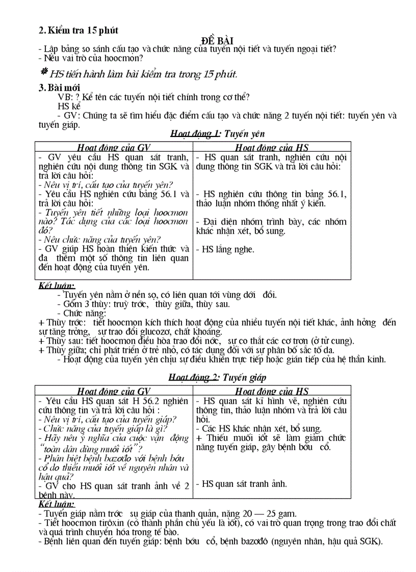 image for page Giáo án sinh 8 HK2 rất hay