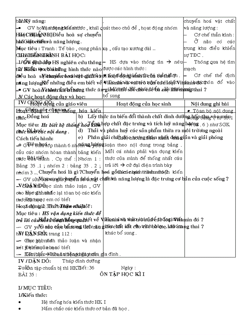 image for page Giáo án sinh 8 HKI mới