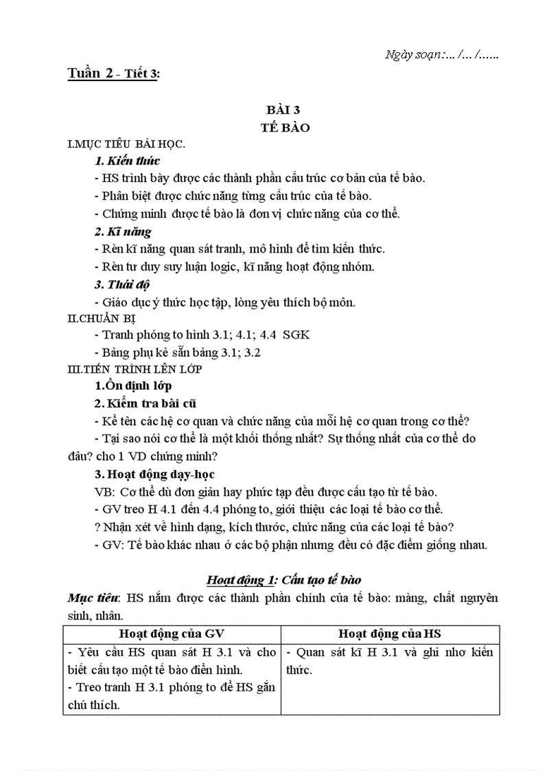 image for page Giao an sinh 8 HKI