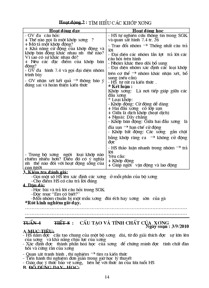 image for page Giáo án Sinh 8 Kỳ I