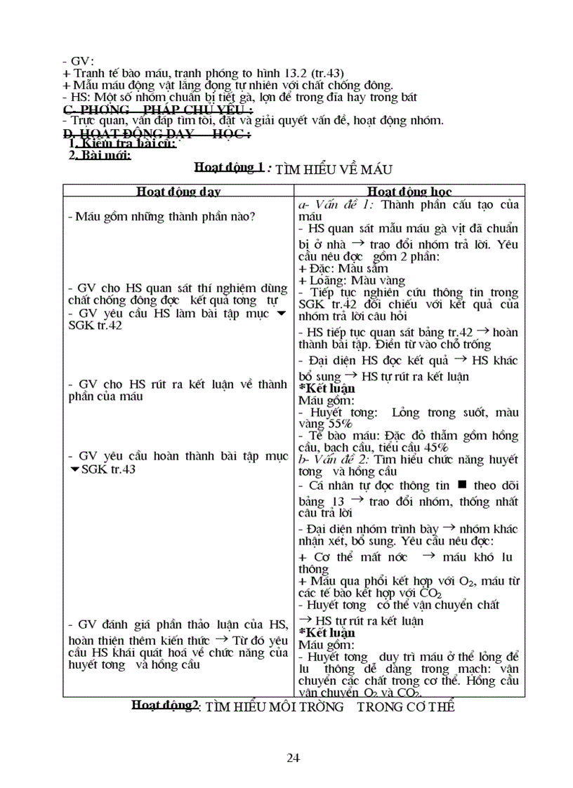 image for page Giáo án Sinh 8 Kỳ I