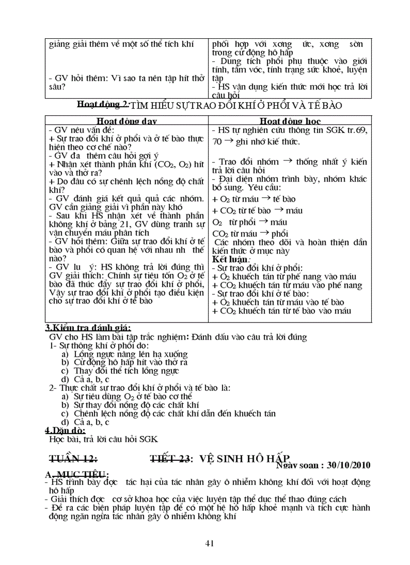 image for page Giáo án Sinh 8 Kỳ I