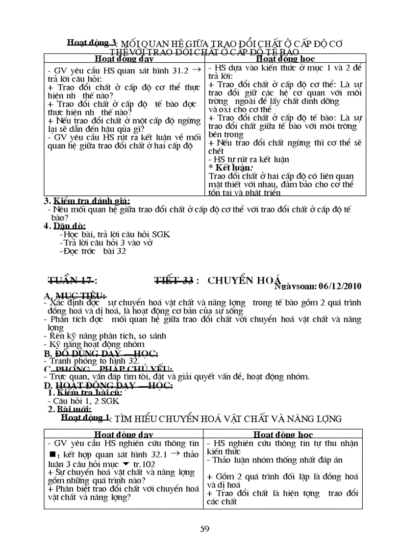 image for page Giáo án Sinh 8 Kỳ I