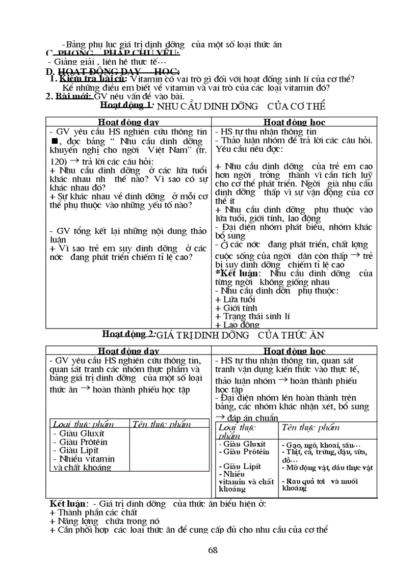 image for page Giáo án Sinh 8 Kỳ I