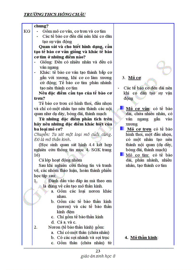 image for page Giáo án sinh 8 Mình thấy dùng được