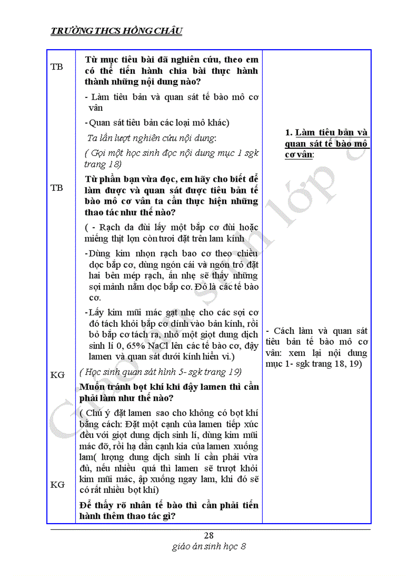 image for page Giáo án sinh 8 Mình thấy dùng được