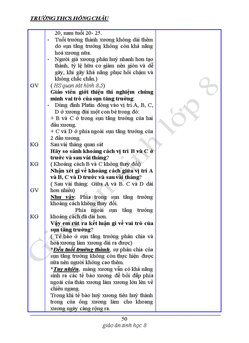 image for page Giáo án sinh 8 Mình thấy dùng được