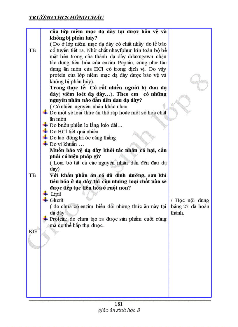 image for page Giáo án sinh 8 Mình thấy dùng được
