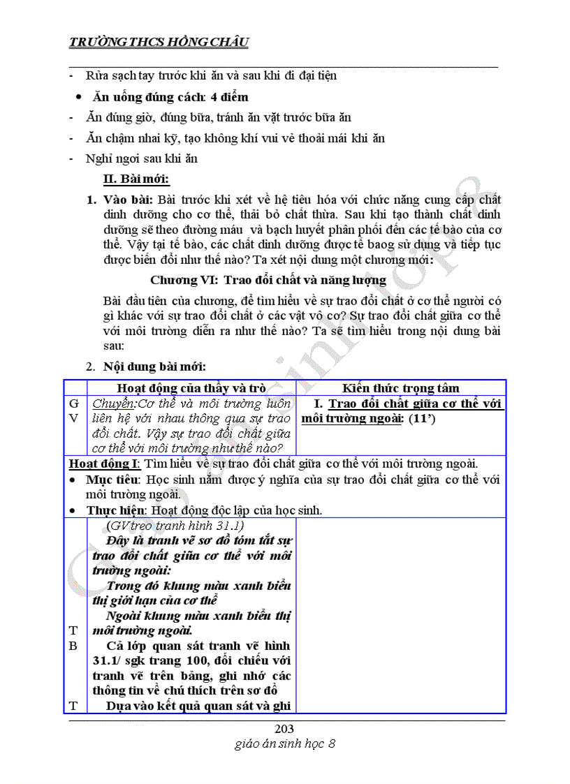 image for page Giáo án sinh 8 Mình thấy dùng được