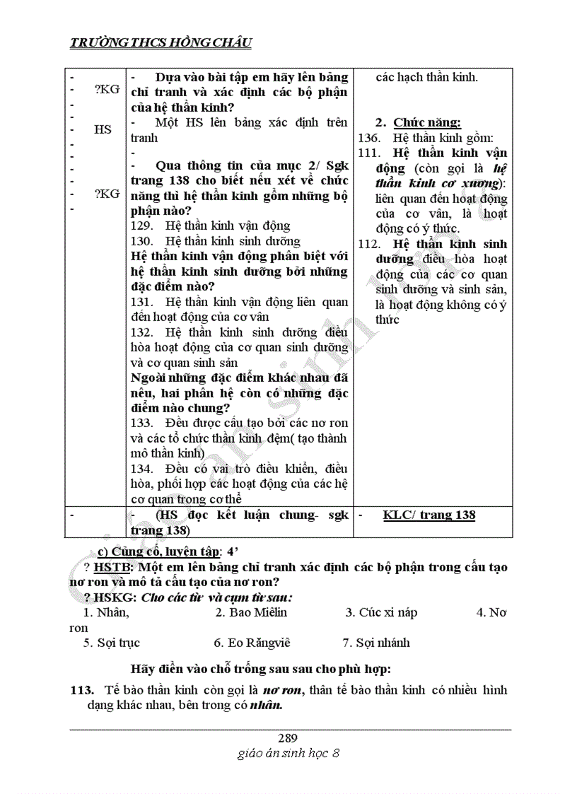 image for page Giáo án sinh 8 Mình thấy dùng được
