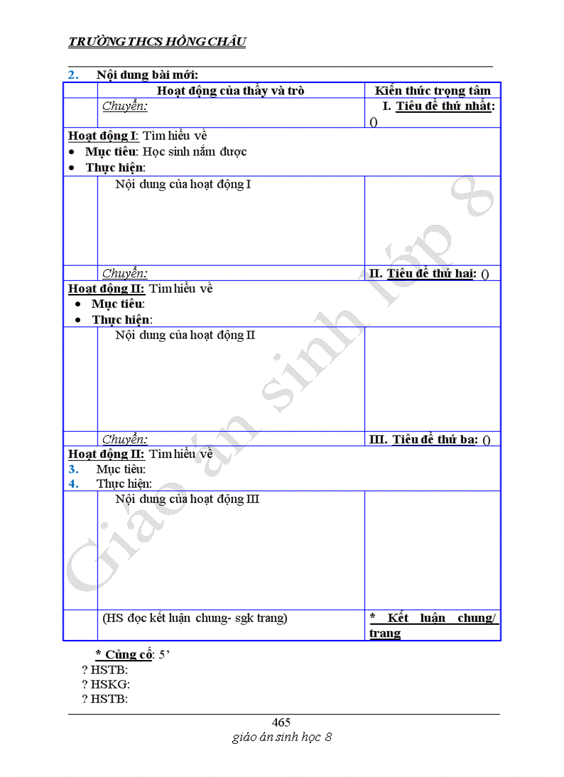 image for page Giáo án sinh 8 Mình thấy dùng được