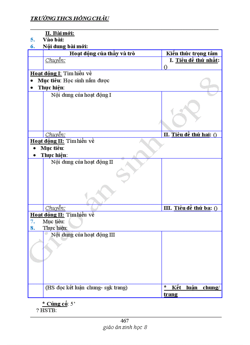 image for page Giáo án sinh 8 Mình thấy dùng được
