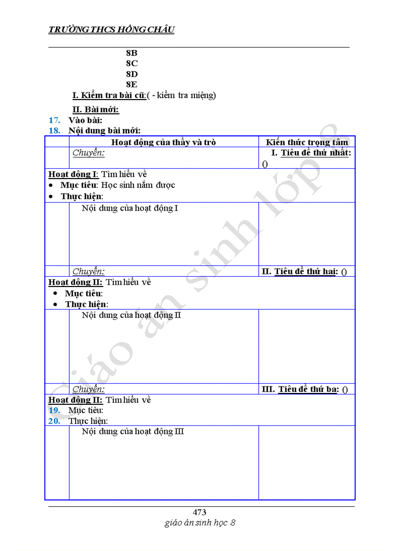 image for page Giáo án sinh 8 Mình thấy dùng được