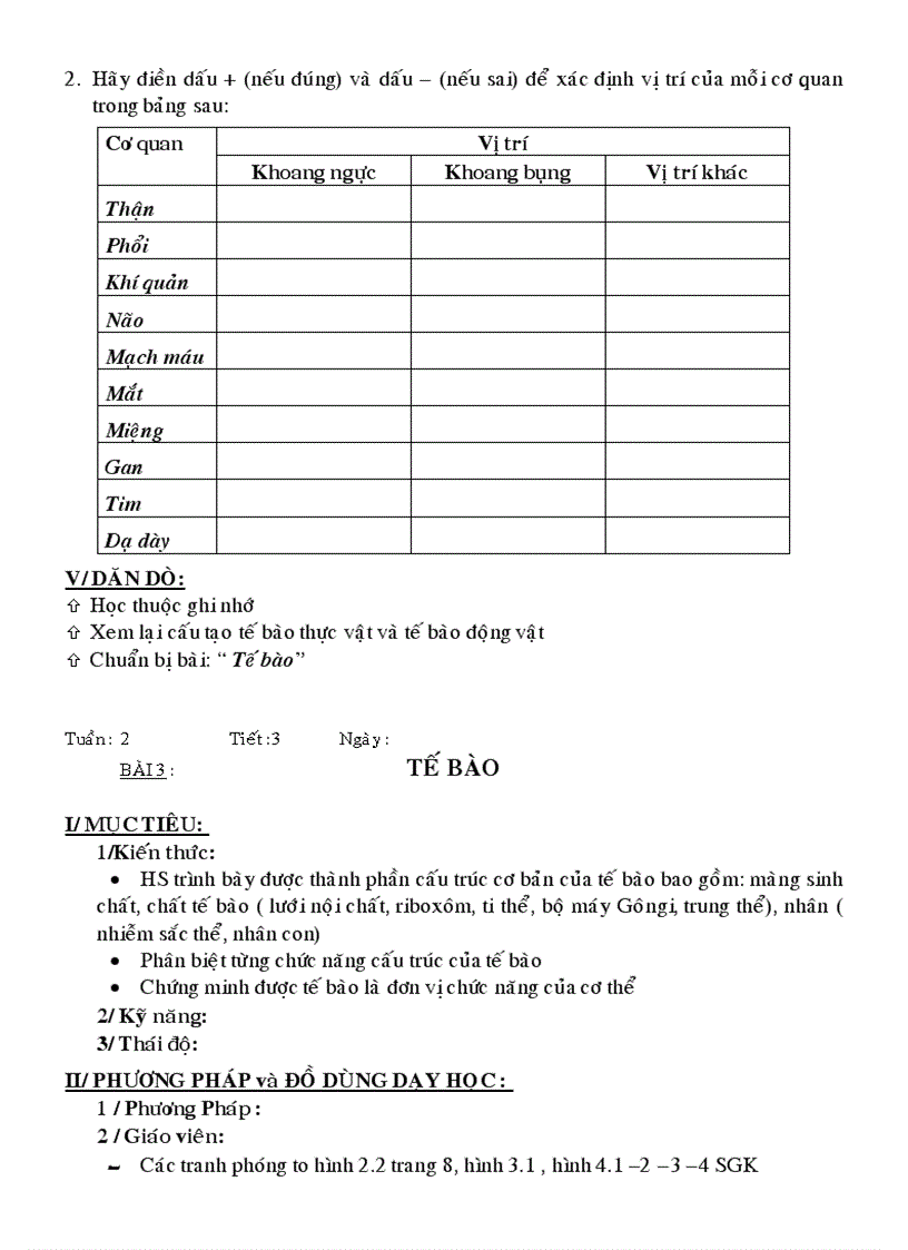 image for page Giao an sinh 8 theo chuan ktkn