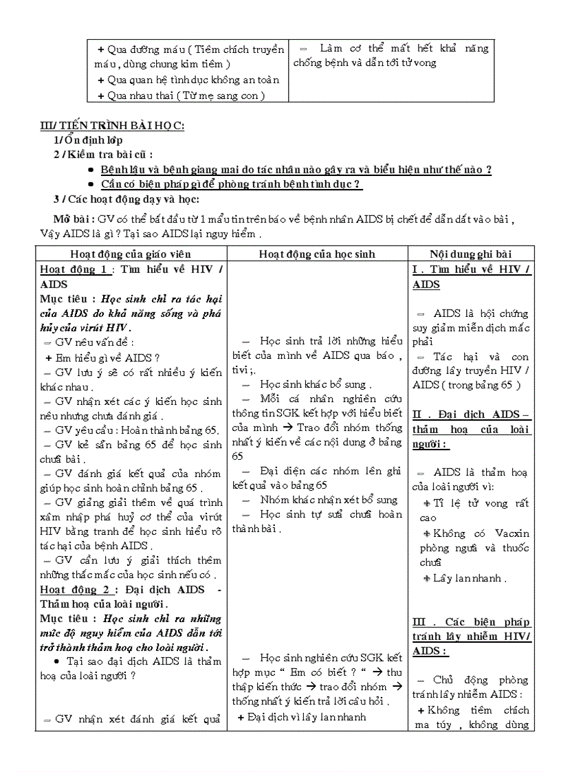 image for page Giao an sinh 8 theo chuan ktkn