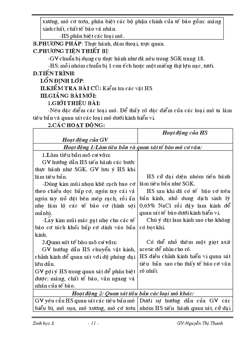 image for page Giáo án sinh 8 trọn bộ 09 10