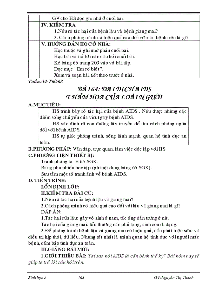 image for page Giáo án sinh 8 trọn bộ 09 10