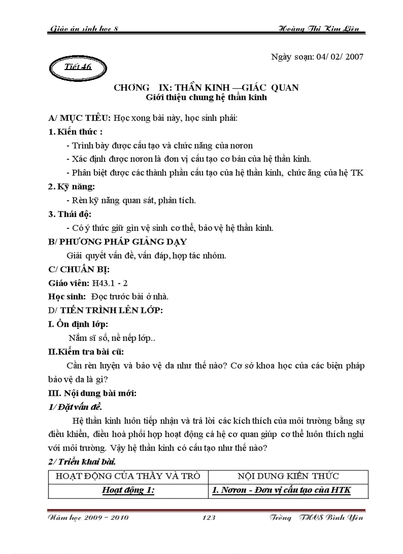 image for page Giao an sinh 8 tron bo cuc chuan