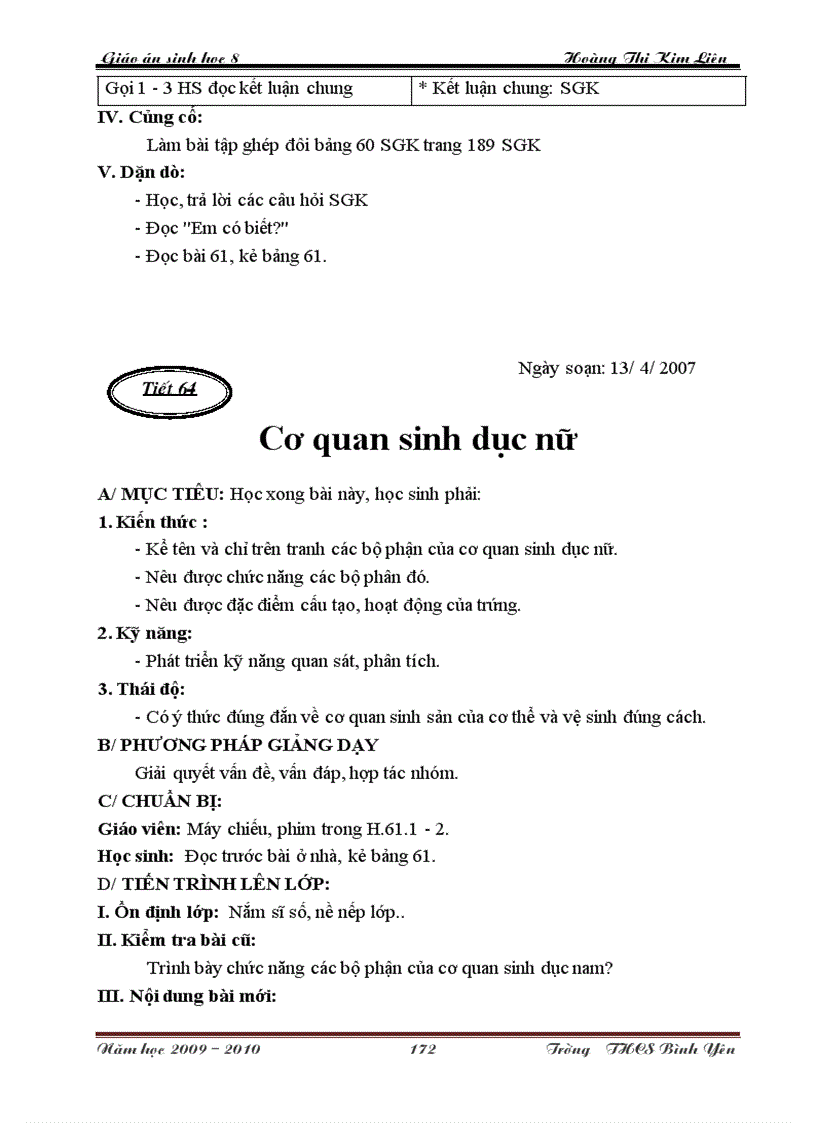 image for page Giao an sinh 8 tron bo cuc chuan