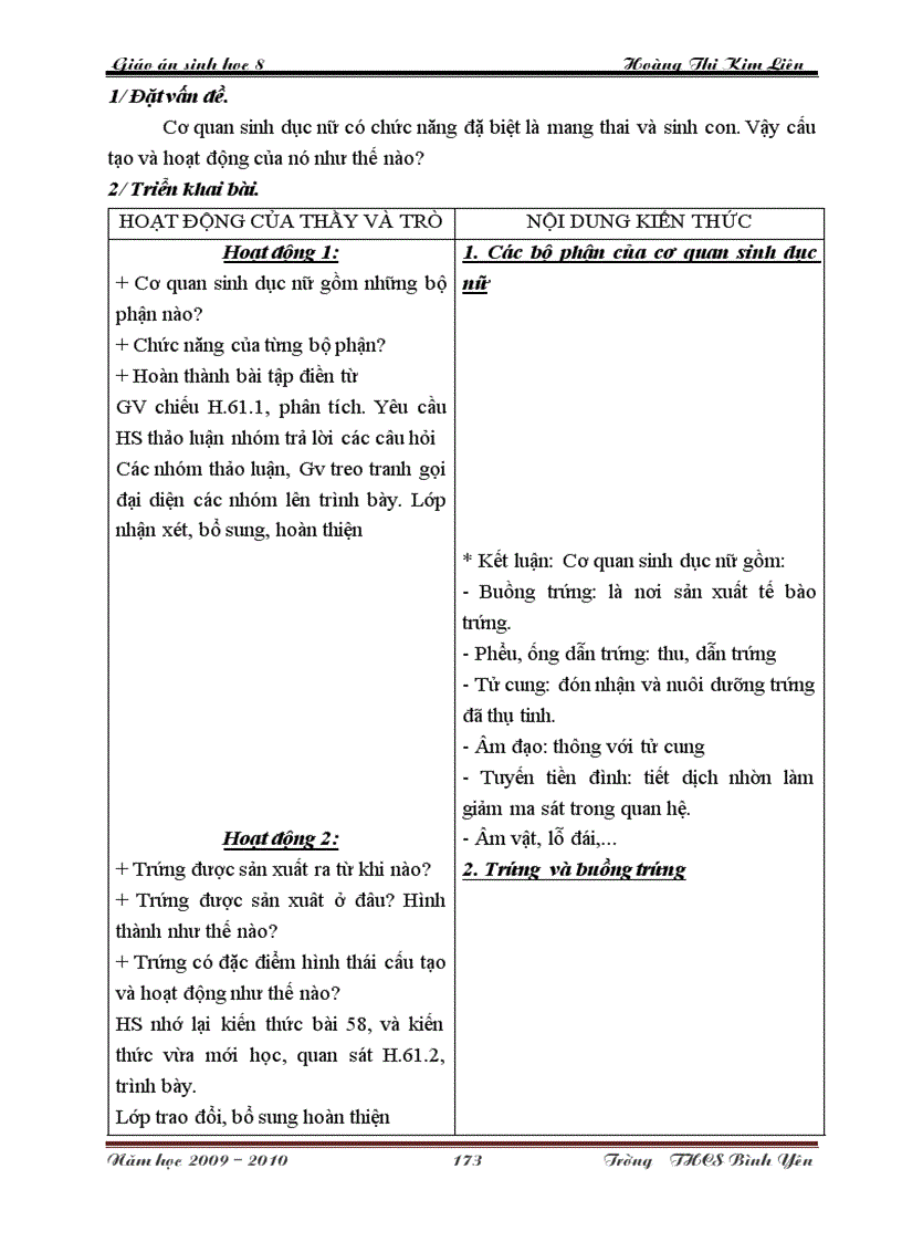 image for page Giao an sinh 8 tron bo cuc chuan