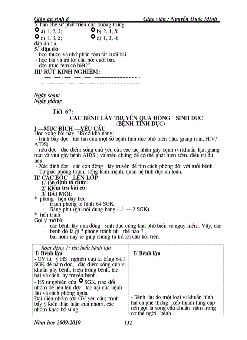 image for page Giao an sinh 8 tron bo da sua theo ppct moi