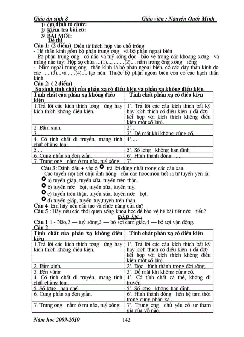 image for page Giao an sinh 8 tron bo da sua theo ppct moi