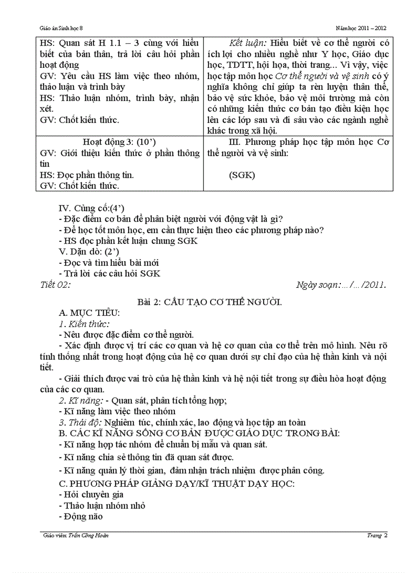 image for page Giao an sinh 8 tron bo hoc ki I