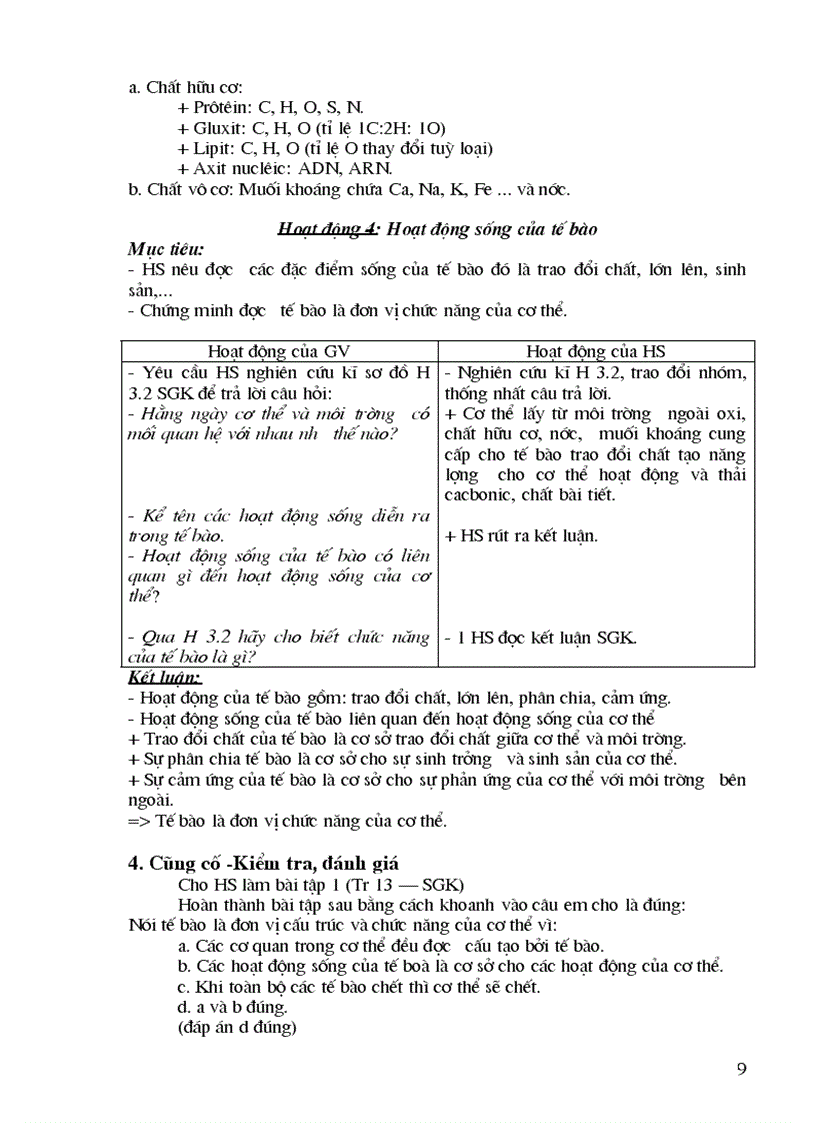 image for page Giao an sinh 8 2 cot 70 tiet