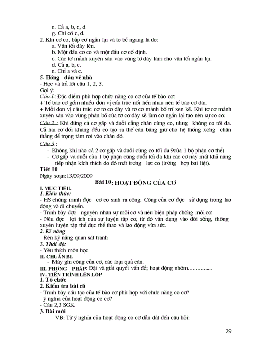 image for page Giao an sinh 8 2 cot 70 tiet