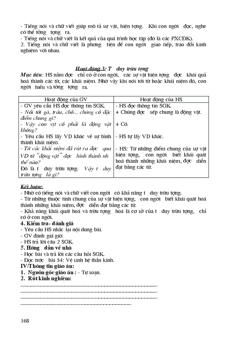 image for page Giao an sinh 8 2 cot 70 tiet