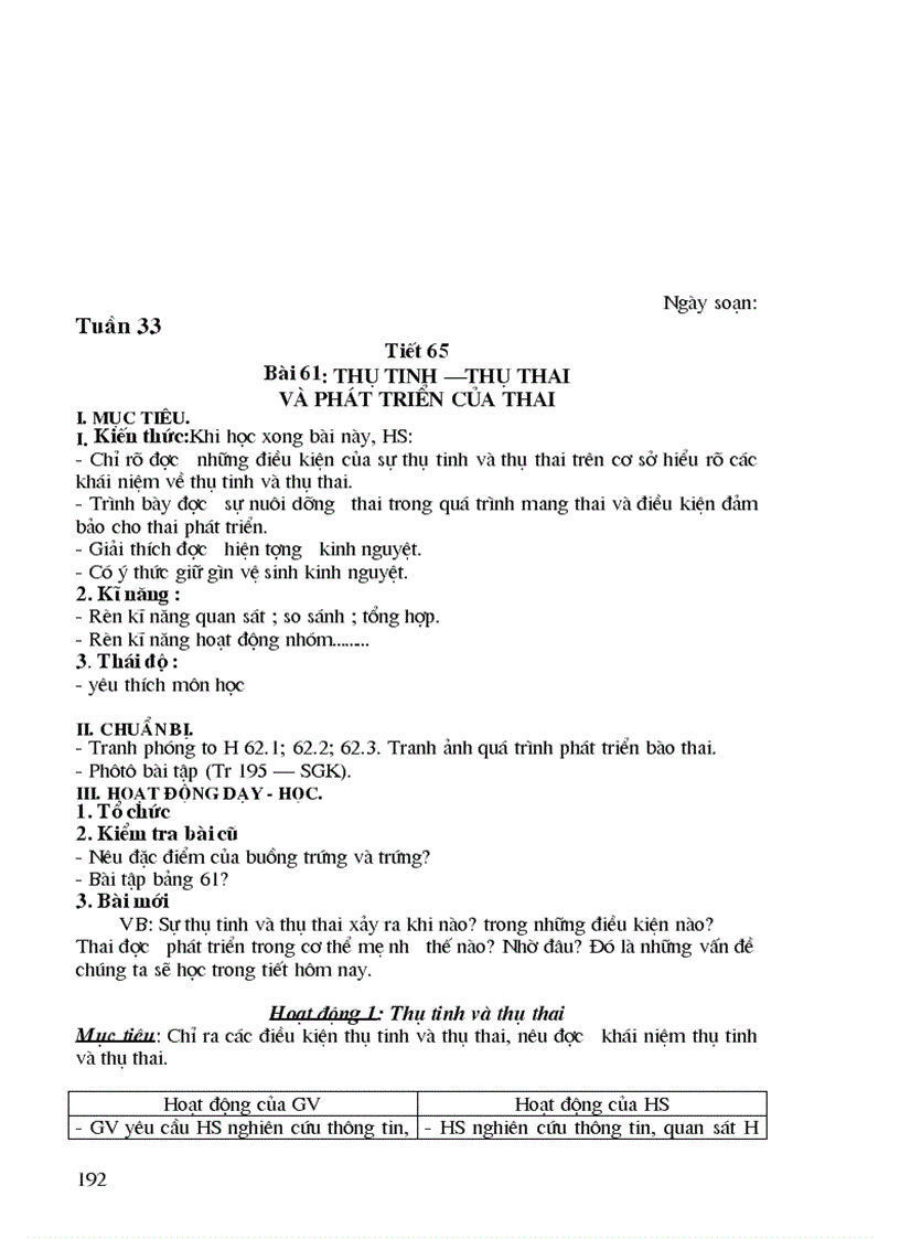 image for page Giao an sinh 8 2 cot 70 tiet