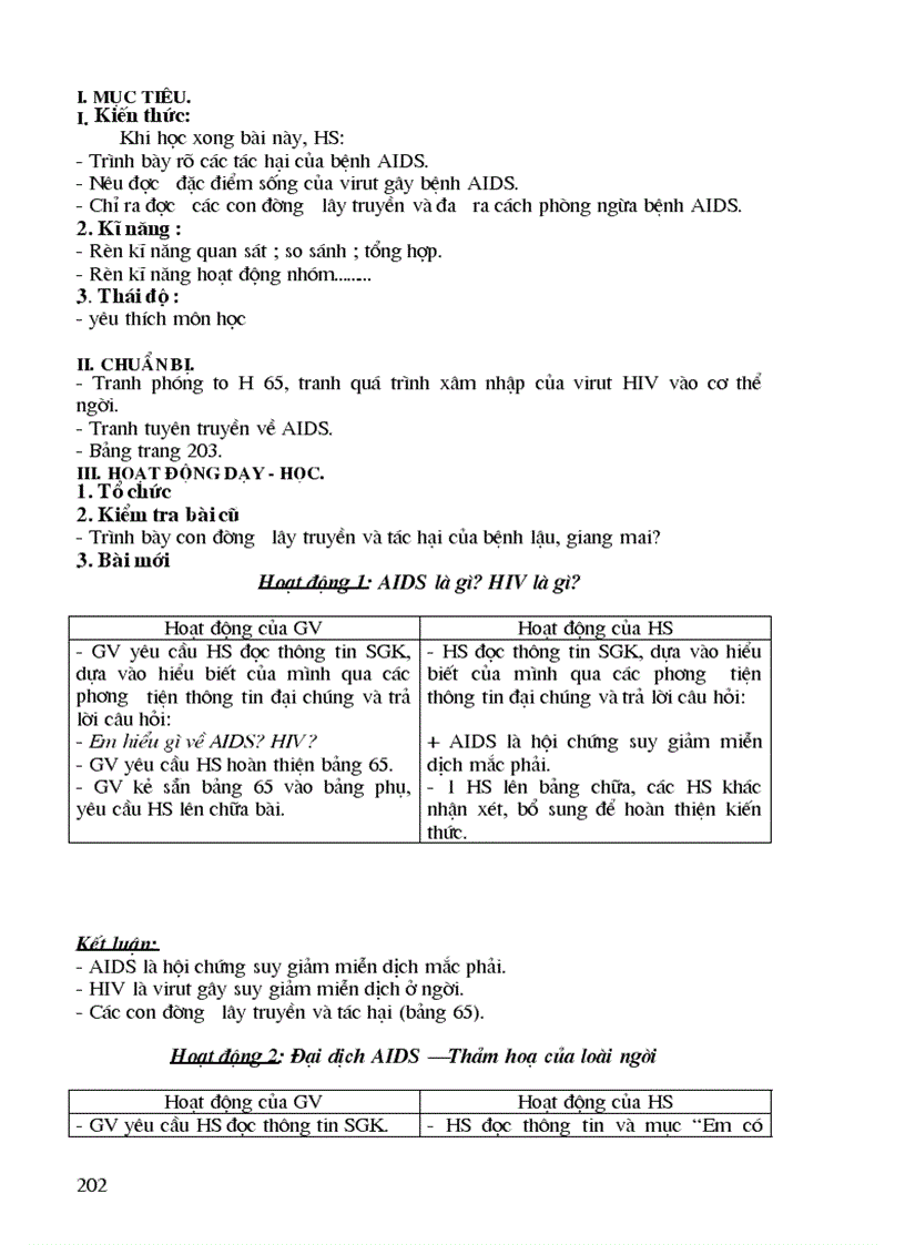 image for page Giao an sinh 8 2 cot 70 tiet