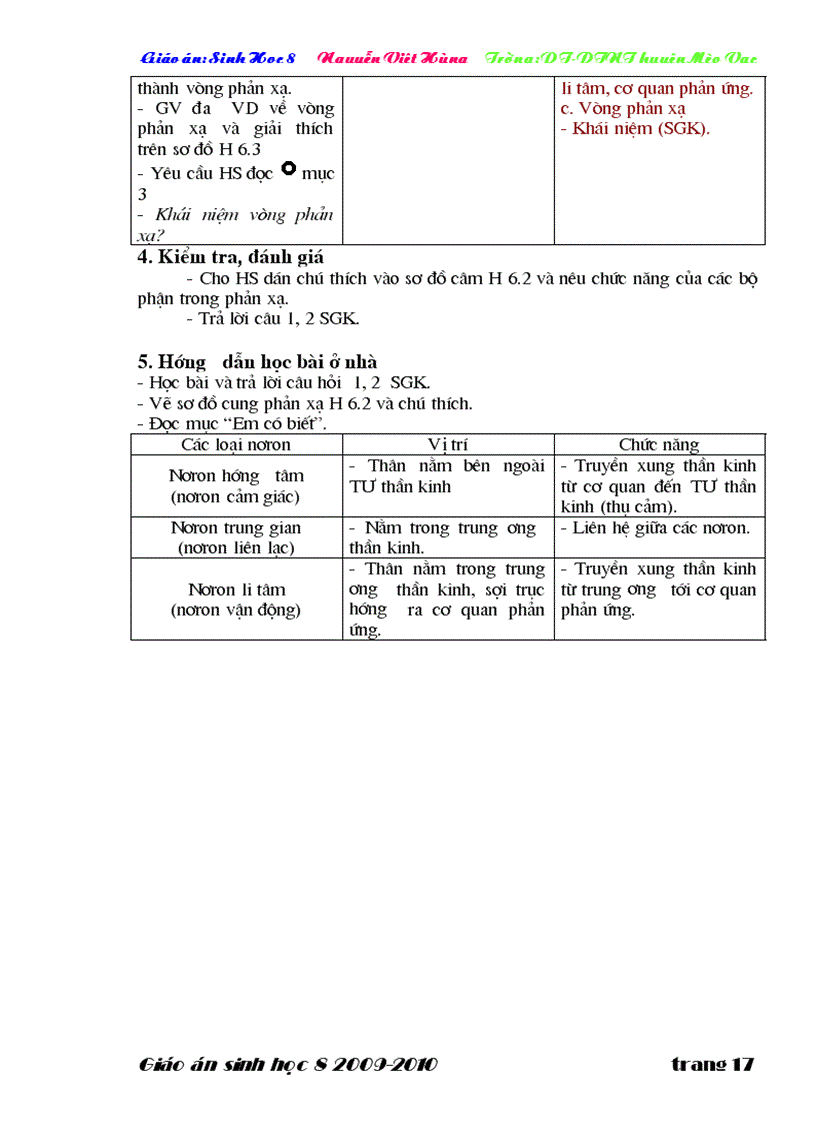 image for page Giáo án sinh học 8 3 cột cả năm cực hay Hùng