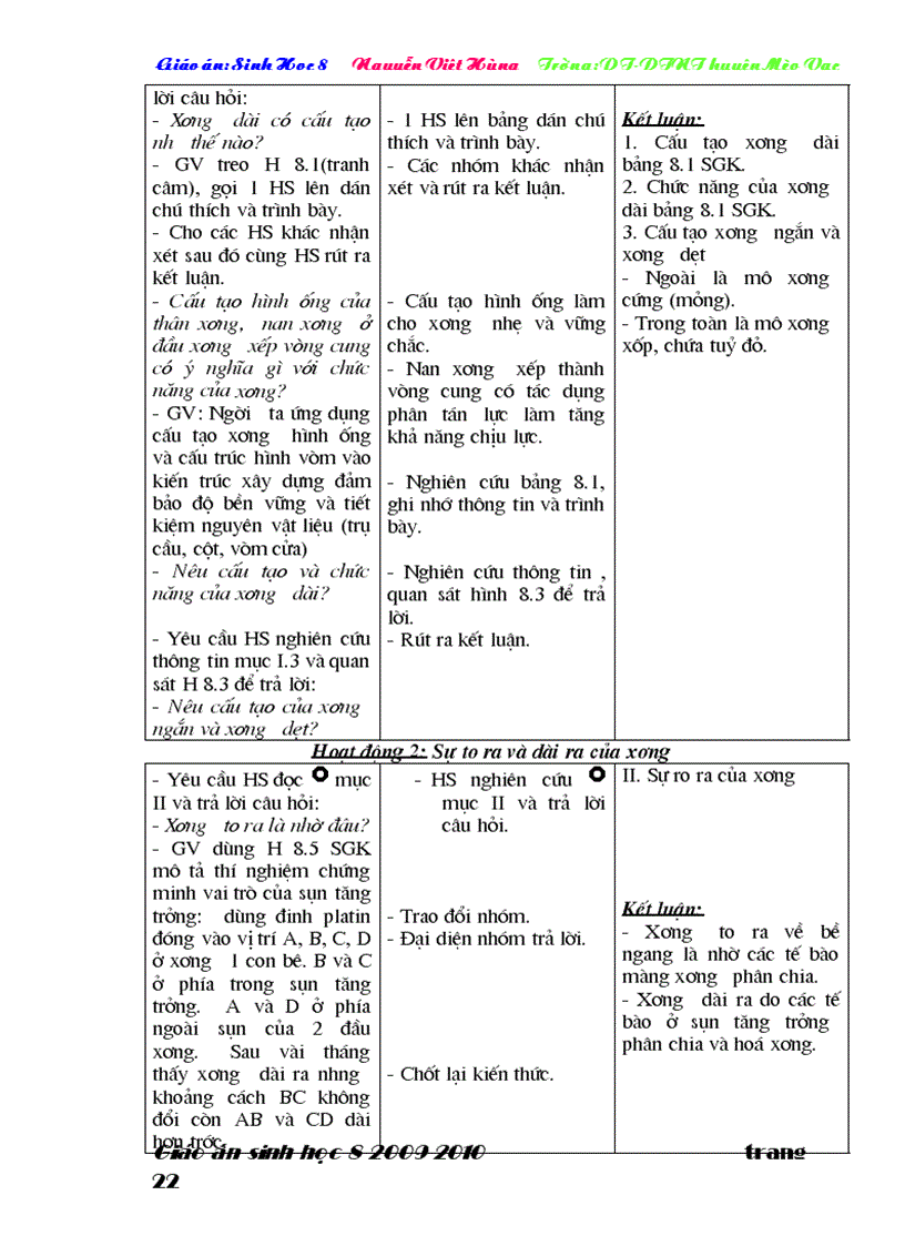 image for page Giáo án sinh học 8 3 cột cả năm cực hay Hùng