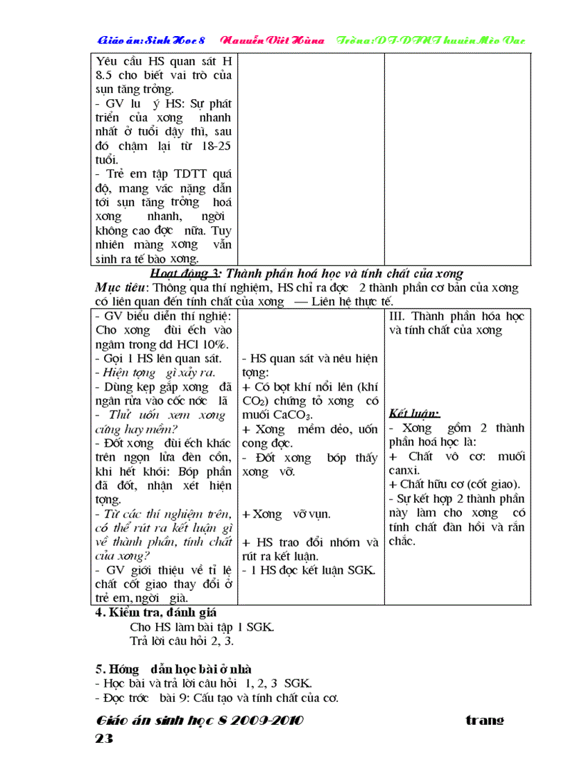 image for page Giáo án sinh học 8 3 cột cả năm cực hay Hùng