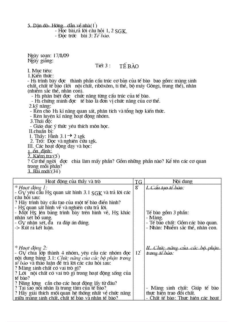 image for page Giao an sinh hoc 8 bach thi men