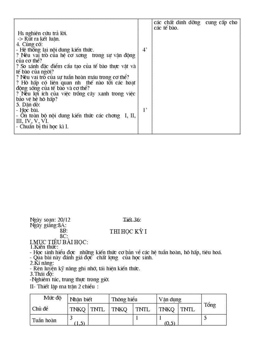 image for page Giao an sinh hoc 8 bach thi men