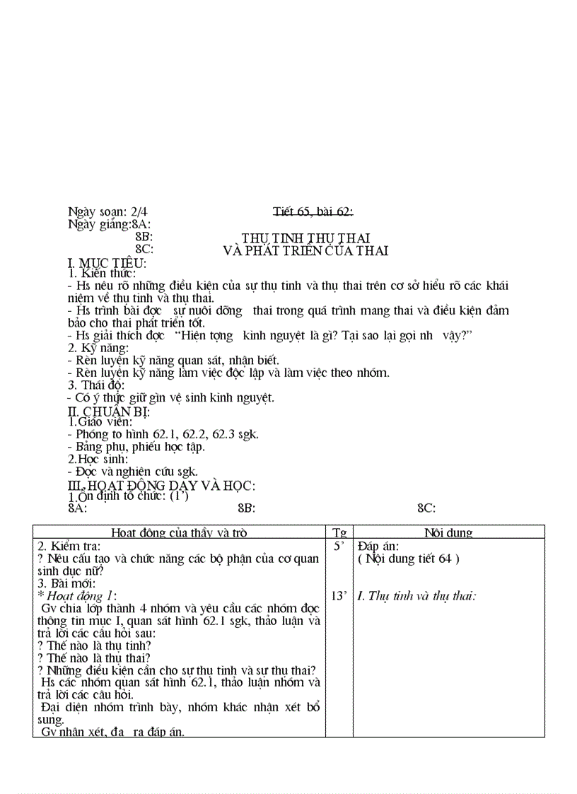 image for page Giao an sinh hoc 8 bach thi men