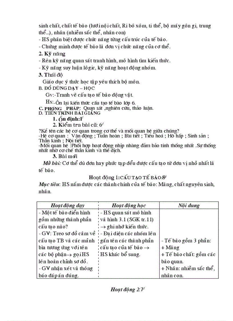 image for page Giáo án Sinh học 8 cả năm chuẩn KTKN 3 cột