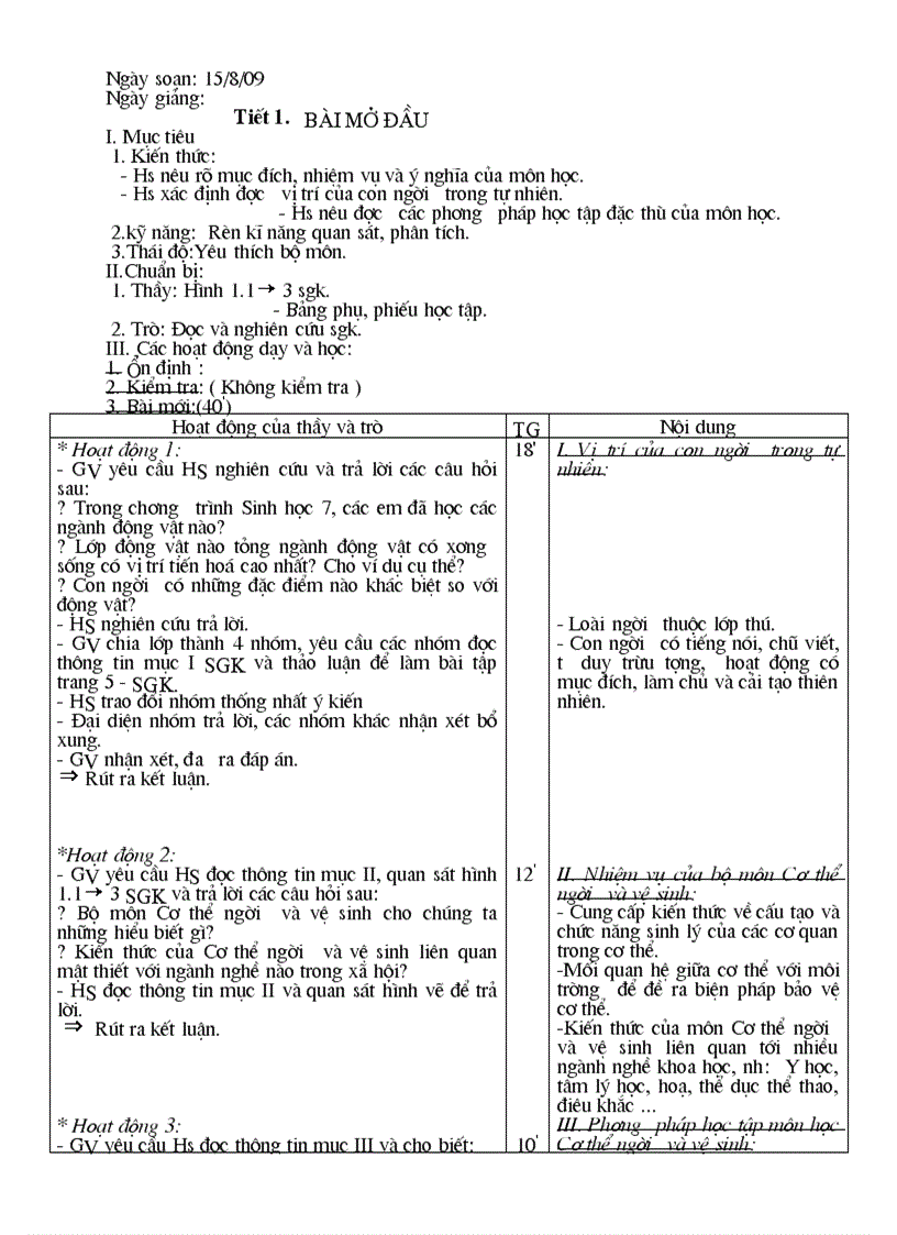 image for page Giáo án sinh học 8 chi tiết
