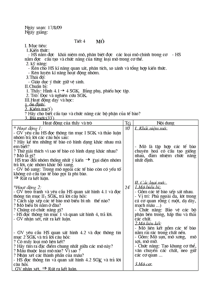 image for page Giáo án sinh học 8 chi tiết